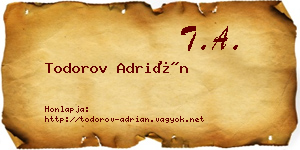 Todorov Adrián névjegykártya
