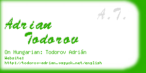 adrian todorov business card