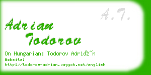 adrian todorov business card